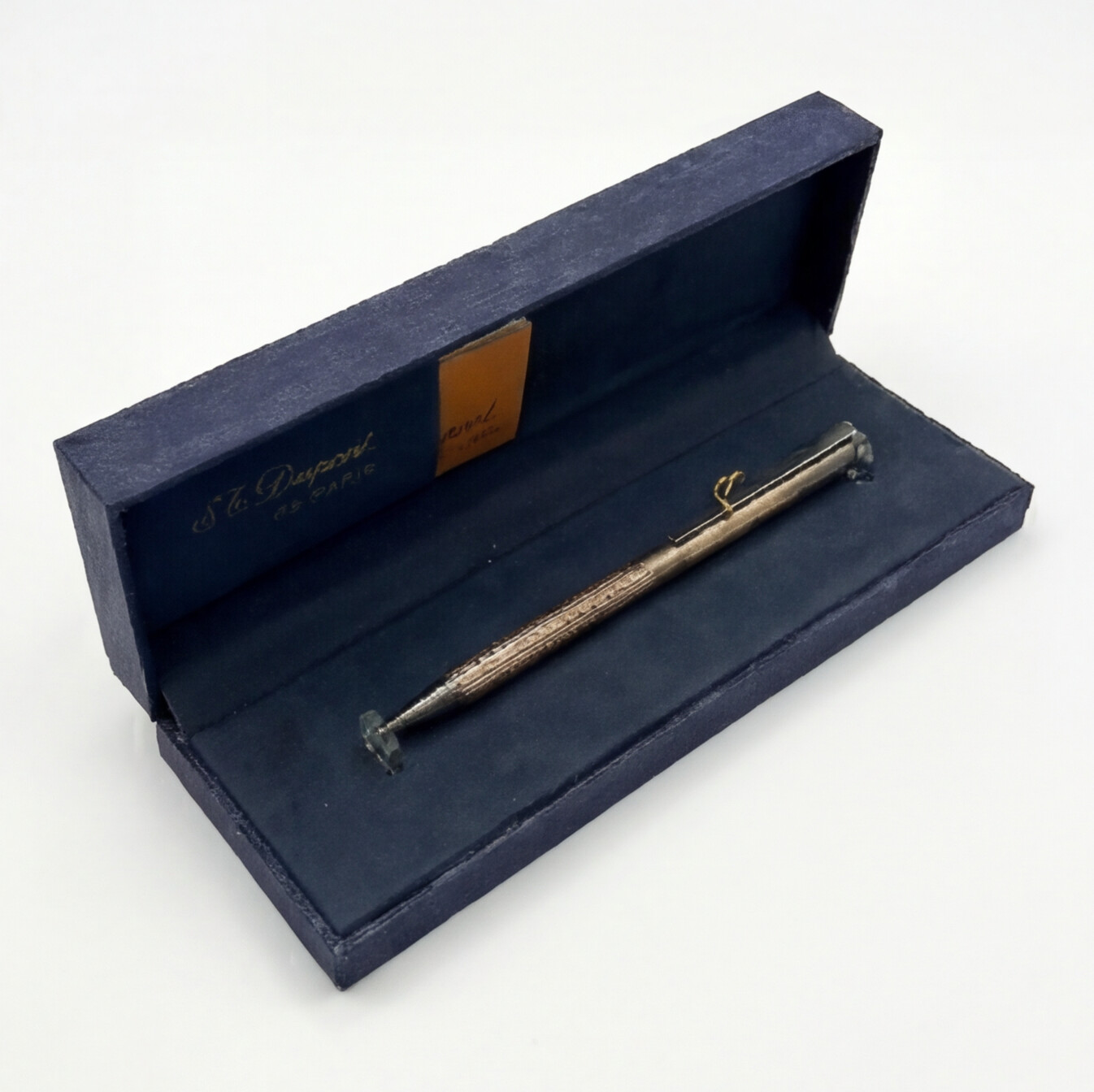 S.T. Dupont Classique Silver &amp; Lacquer Ballpoint Pen – 1990s