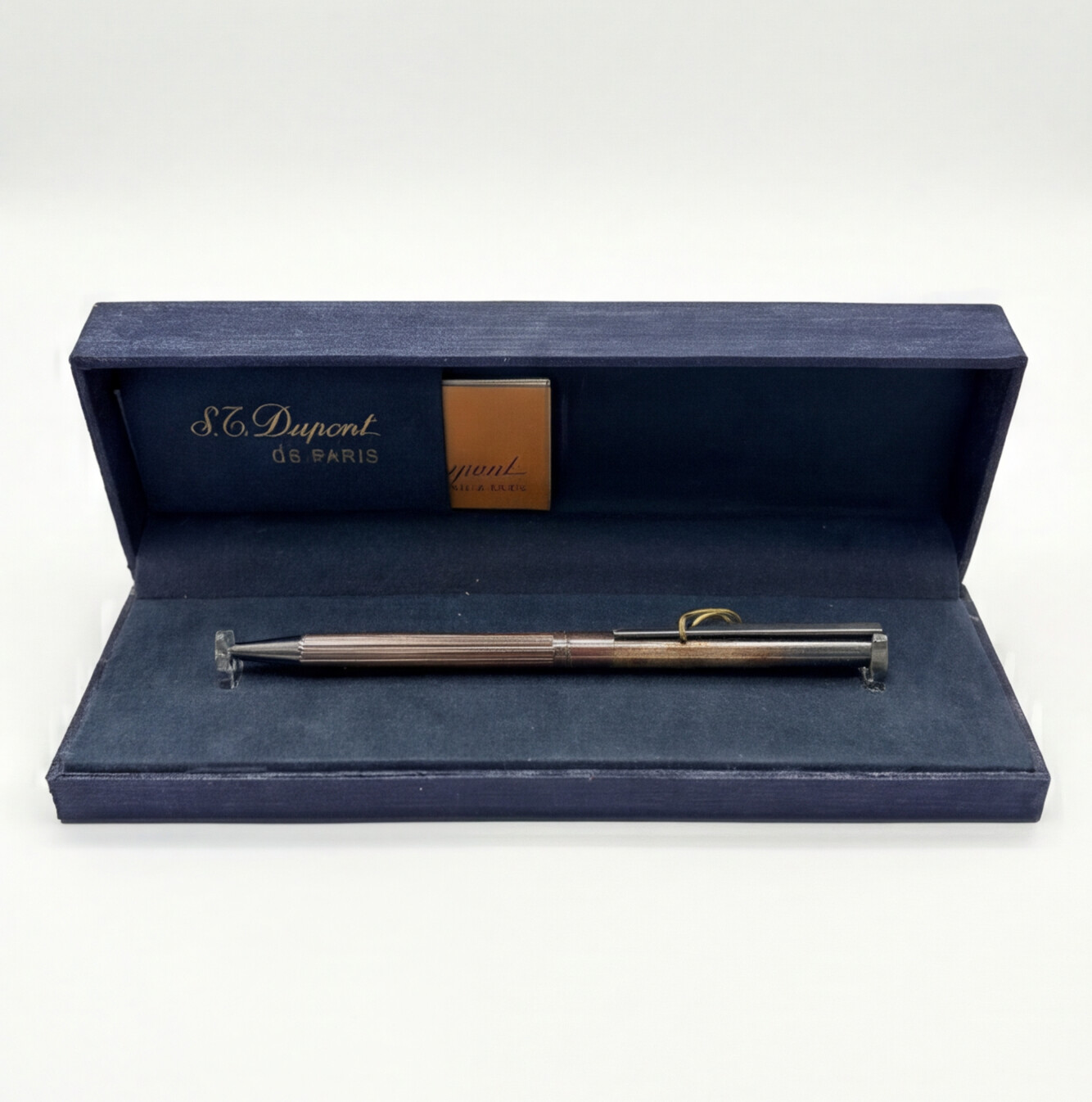 S.T. Dupont Classique Silver &amp; Lacquer Ballpoint Pen – 1990s