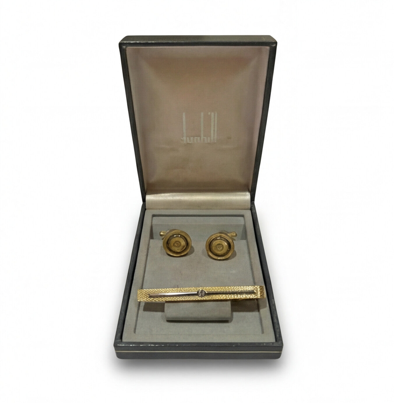 Dunhill Gold-Plated Cufflinks & Tie Clip Set – London