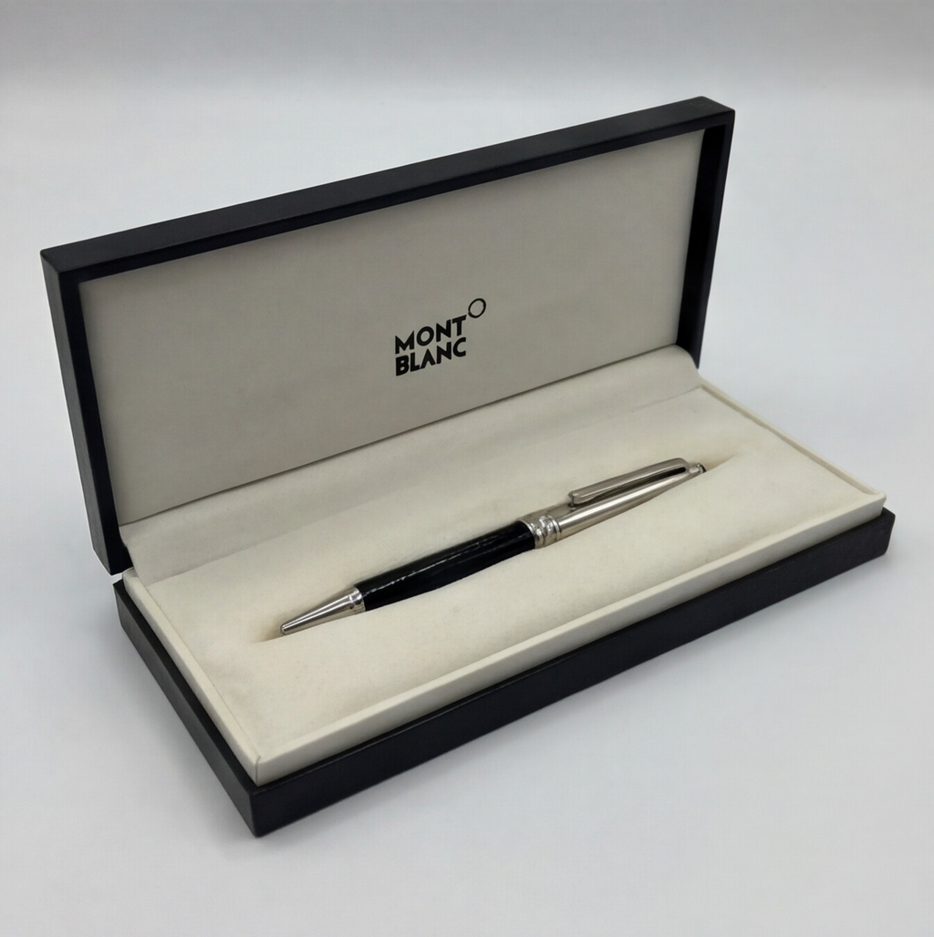Montblanc Meisterstück Ballpoint Pen – Black Resin & Platinum Finish