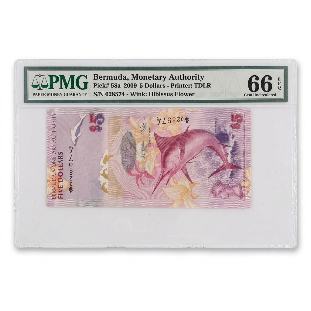 Bermuda 5 Dollars Banknote – PMG 66 EPQ