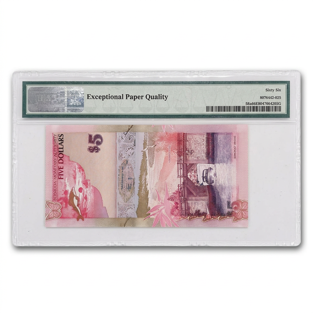 Bermuda 5 Dollars Banknote – PMG 66 EPQ