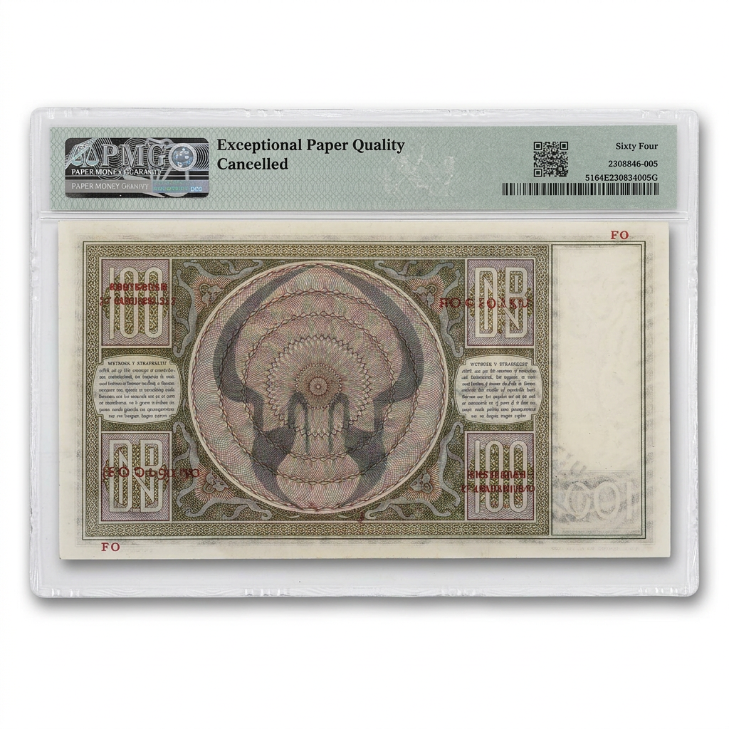 Netherlands 100 Gulden Banknote – PMG 64 EPQ (Cancelled)