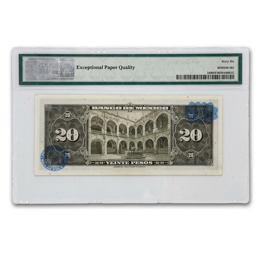 Mexico 20 Pesos Banknote – PMG 66 EPQ