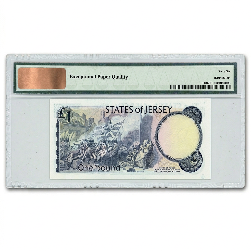Jersey £1 Banknote – Queen Elizabeth II | PMG 66 EPQ