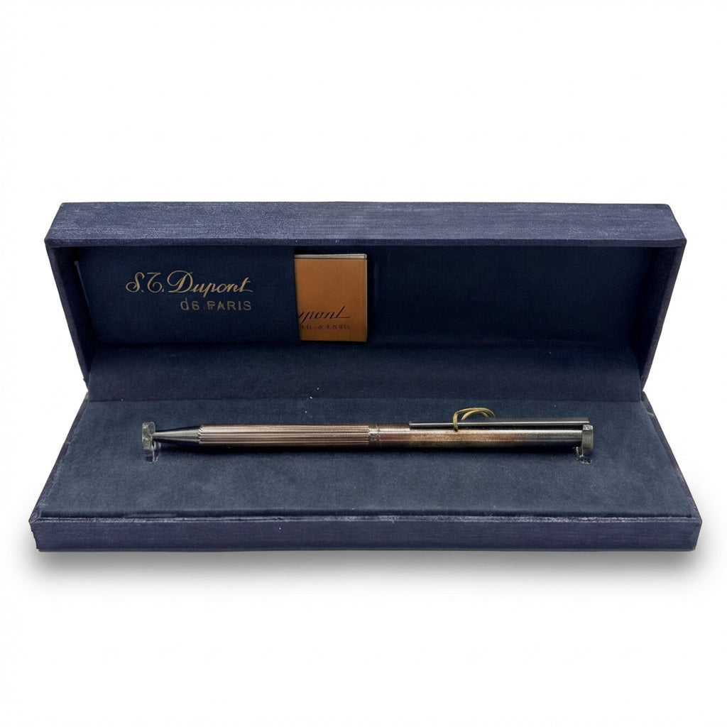 S.T. Dupont Classique Silver &amp; Lacquer Ballpoint Pen – 1990s