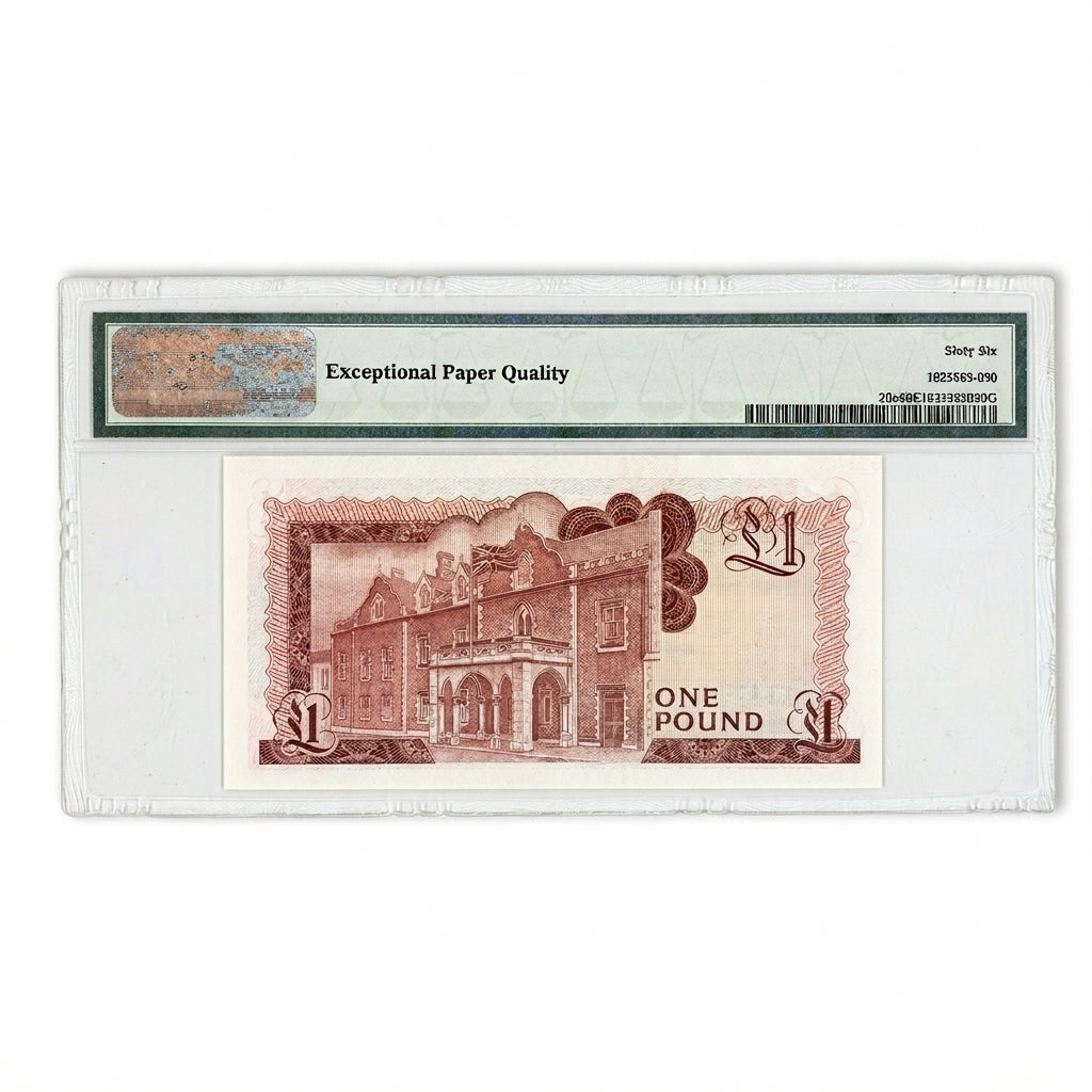 Gibraltar 1 Pound Banknote – Government of Gibraltar | 1988 | PMG 66 EPQ Gem Uncirculated