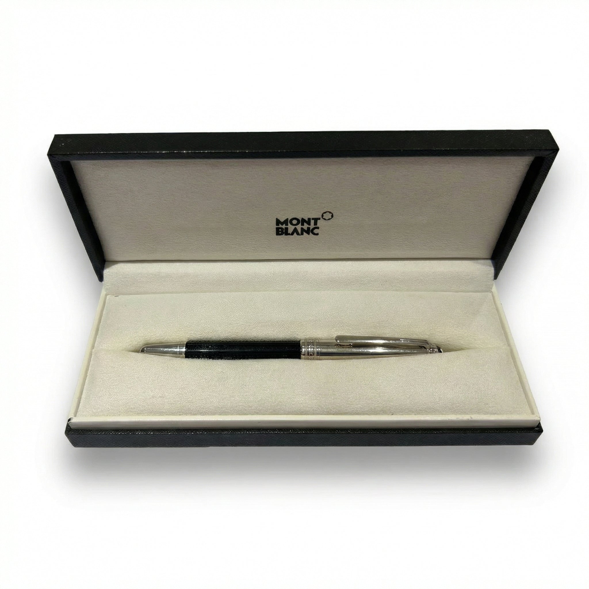 Montblanc Meisterstück Ballpoint Pen – Black Resin & Platinum Finish