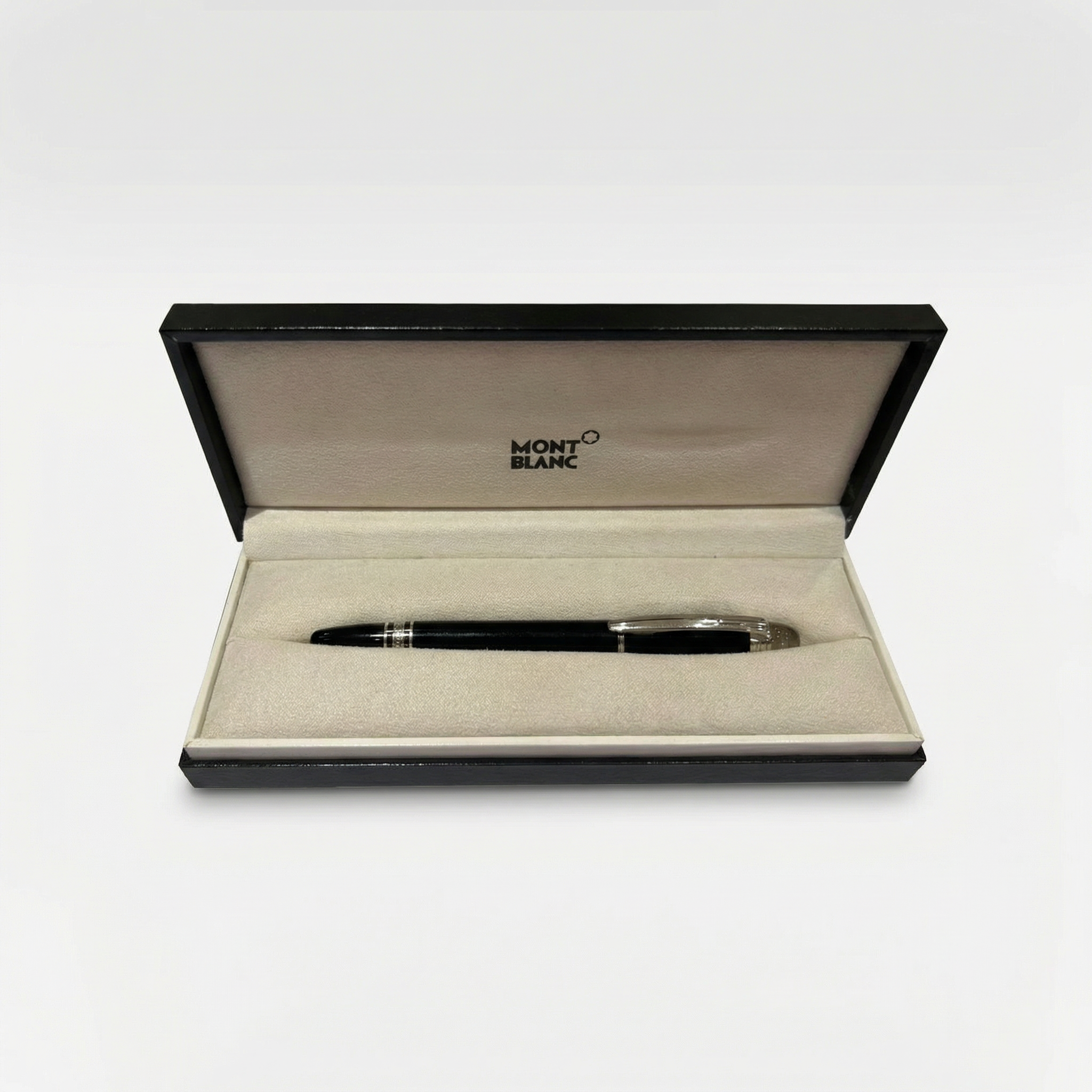 Montblanc Meisterstück Rollerball Pen – Black Resin & Platinum Trim