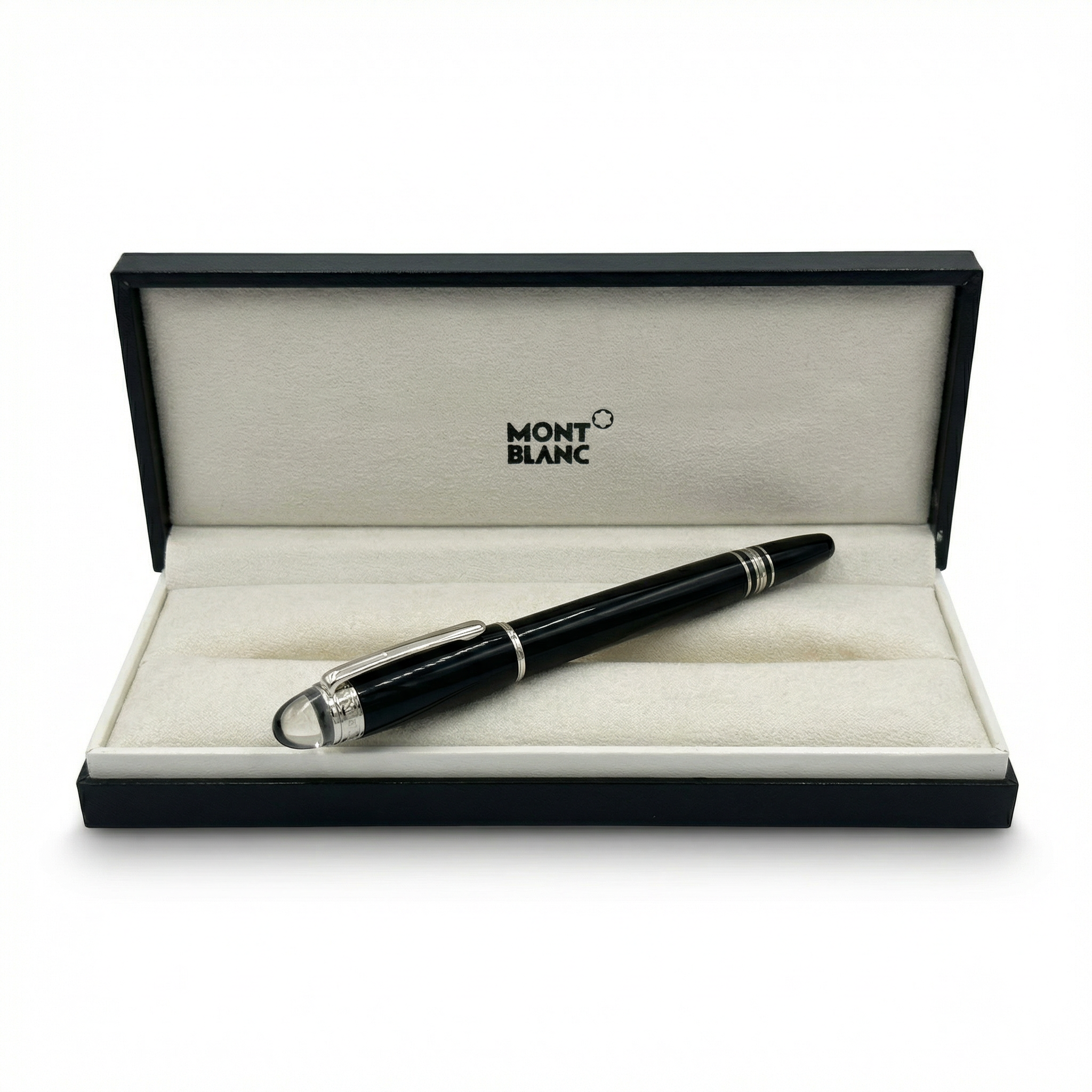 Montblanc Meisterstück Rollerball Pen – Black Resin & Platinum Trim