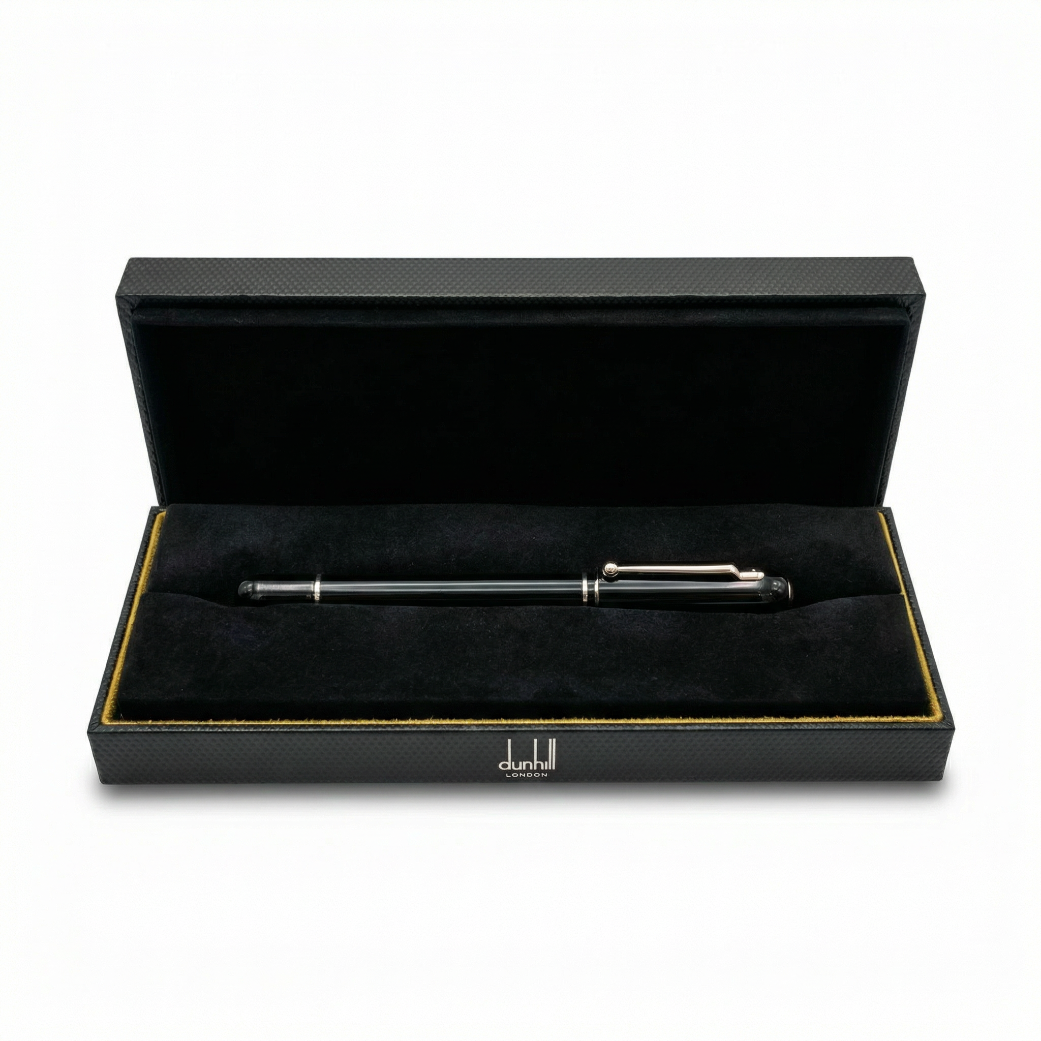 Alfred Dunhill London Ballpoint Pen – Black Lacquer with Palladium Trim