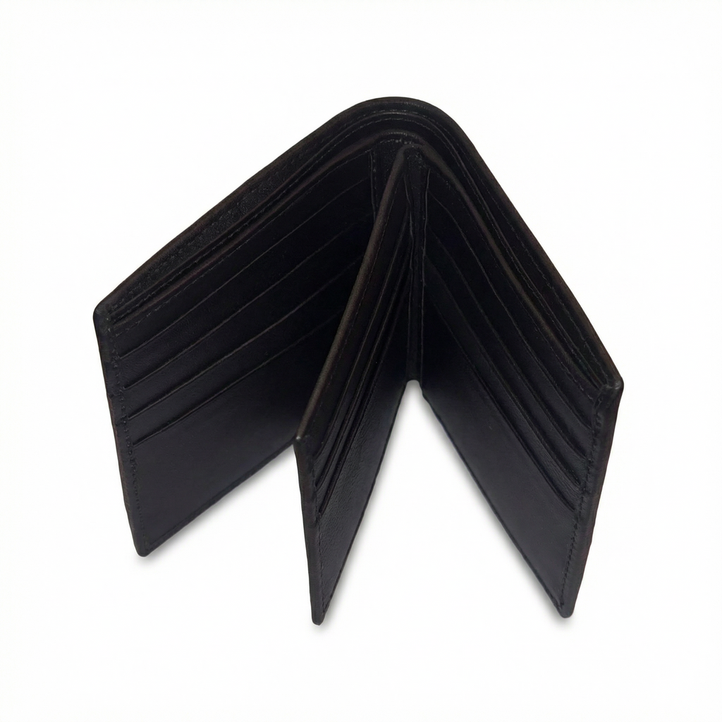 Gucci GG Embossed Leather Wallet – Black with Web Stripe